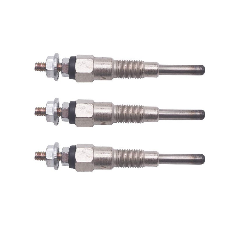 3 Pcs 1685165510 1685165512 Glow Plug Replacement for Kubota Tractor B1700D B1700E D722 D782 D1105 D1005